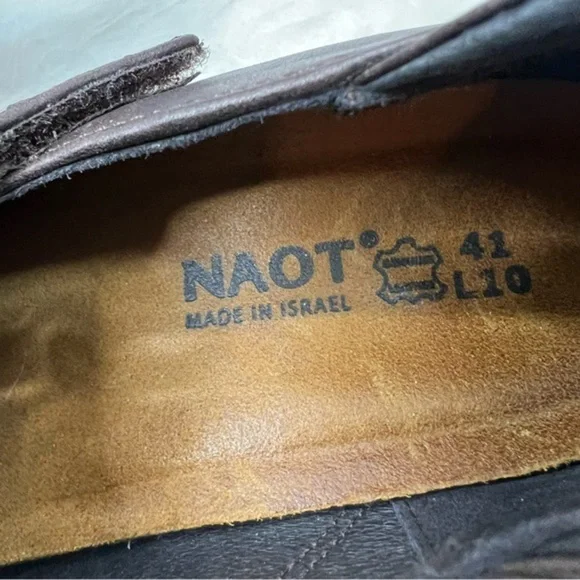 Naot Precious Brown Leather Bootie 10 - Picture 12 of 13